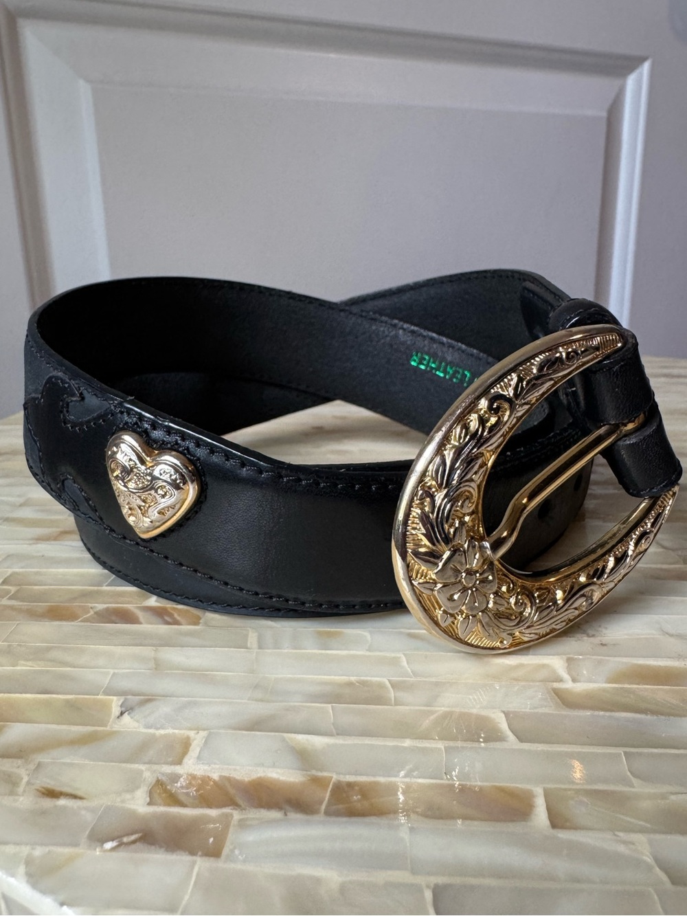 VTG leather Black Belt